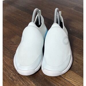 Oofos 00mg Recovery Tennis Shoes Slip On Size 8.5 Womens White/blue Low Top